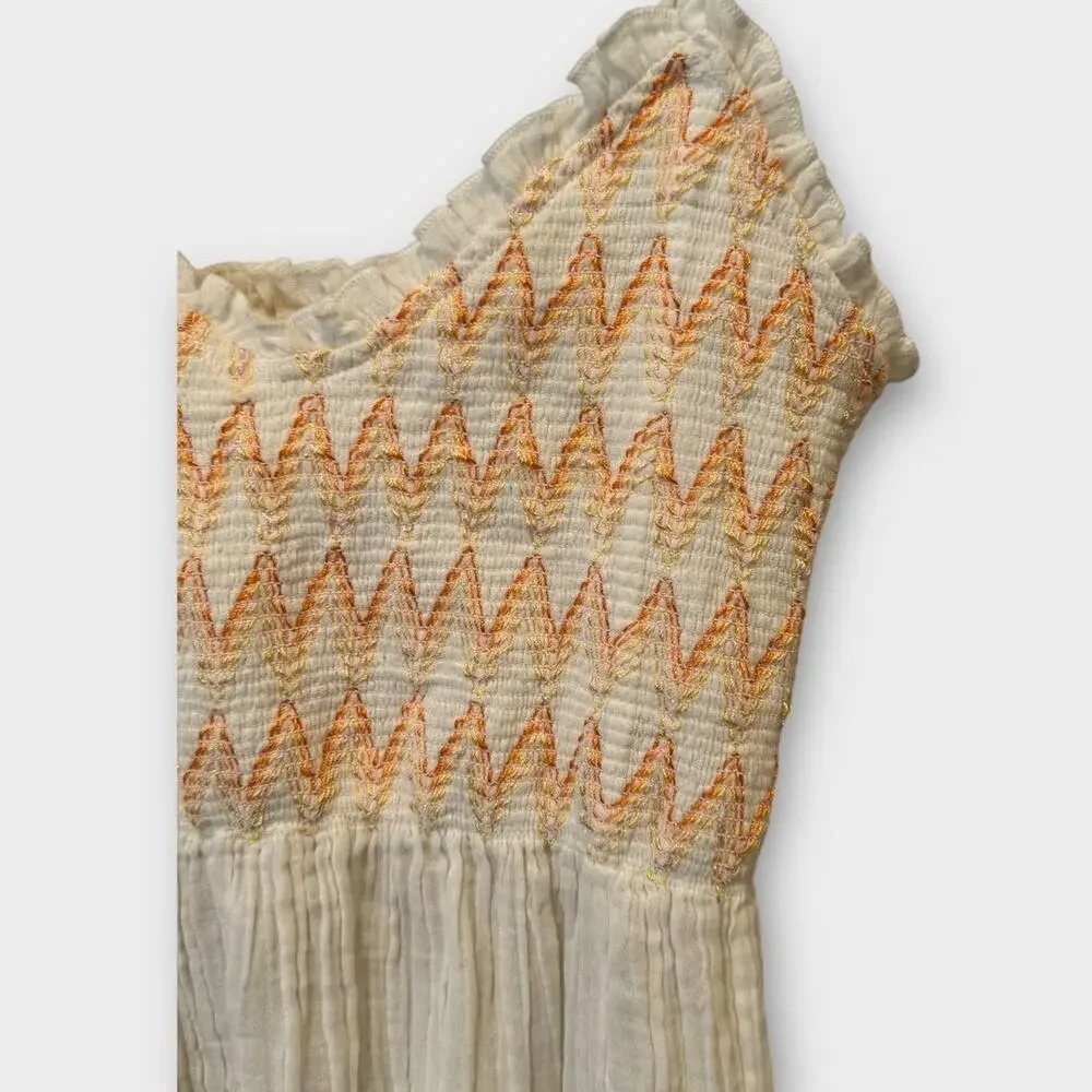 Free People Sweet Nothings Cotton Gauze Midi Sundress Size Small - Picture 8 of 12